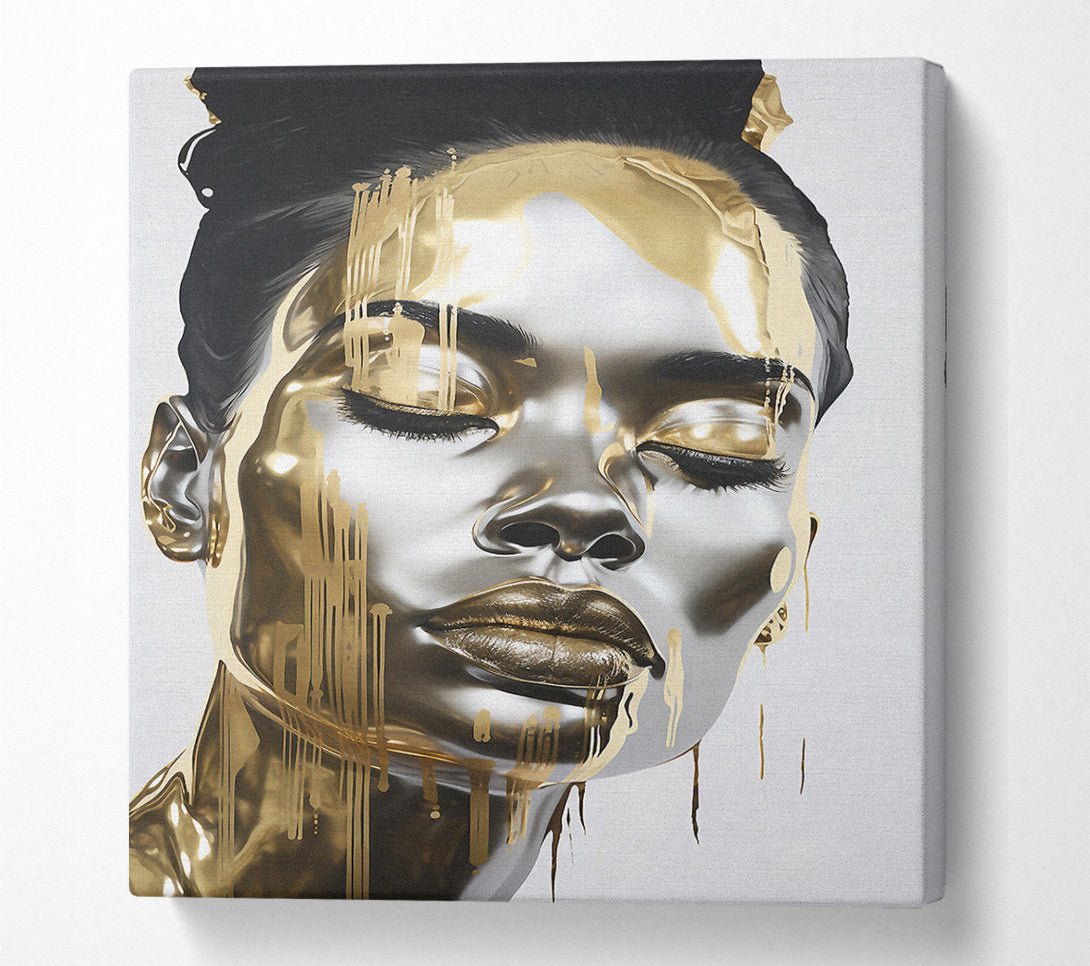  A Canvas Print of Dripping Gold Woman Canvas Print