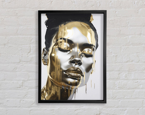 Dripping Gold Woman Framed Print