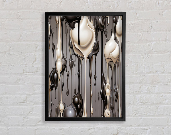 Drips Of Abstract Framed Print
