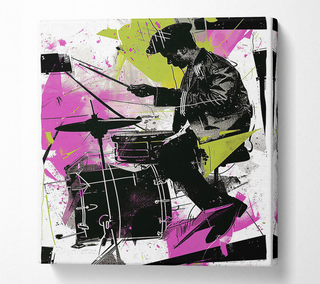  A Canvas Print of Drummer Music Canvas Wall Art