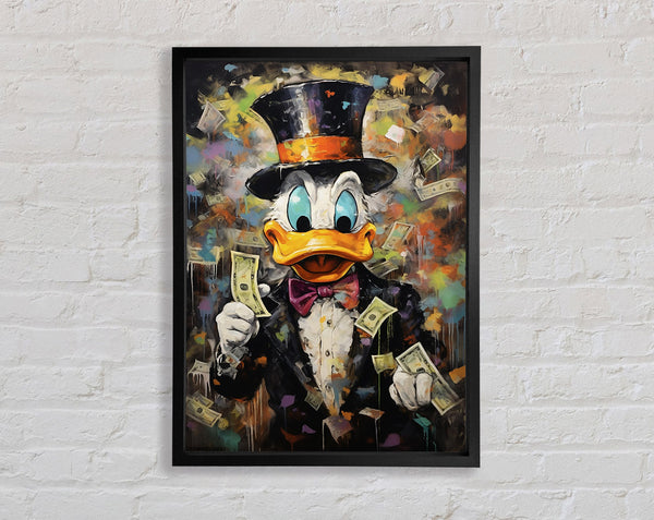 Duck Cash Money Framed Print