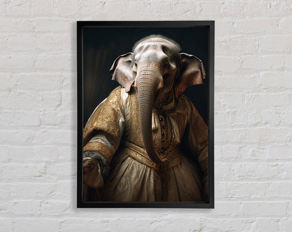 Elephant Dress Renaissance Framed Print