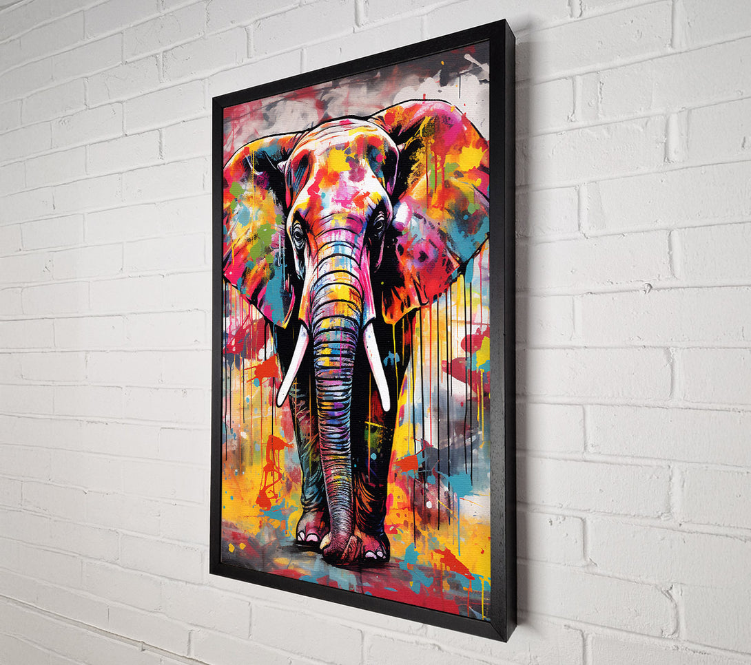  A Canvas Print of Elephant Paint Splash Canvas Print