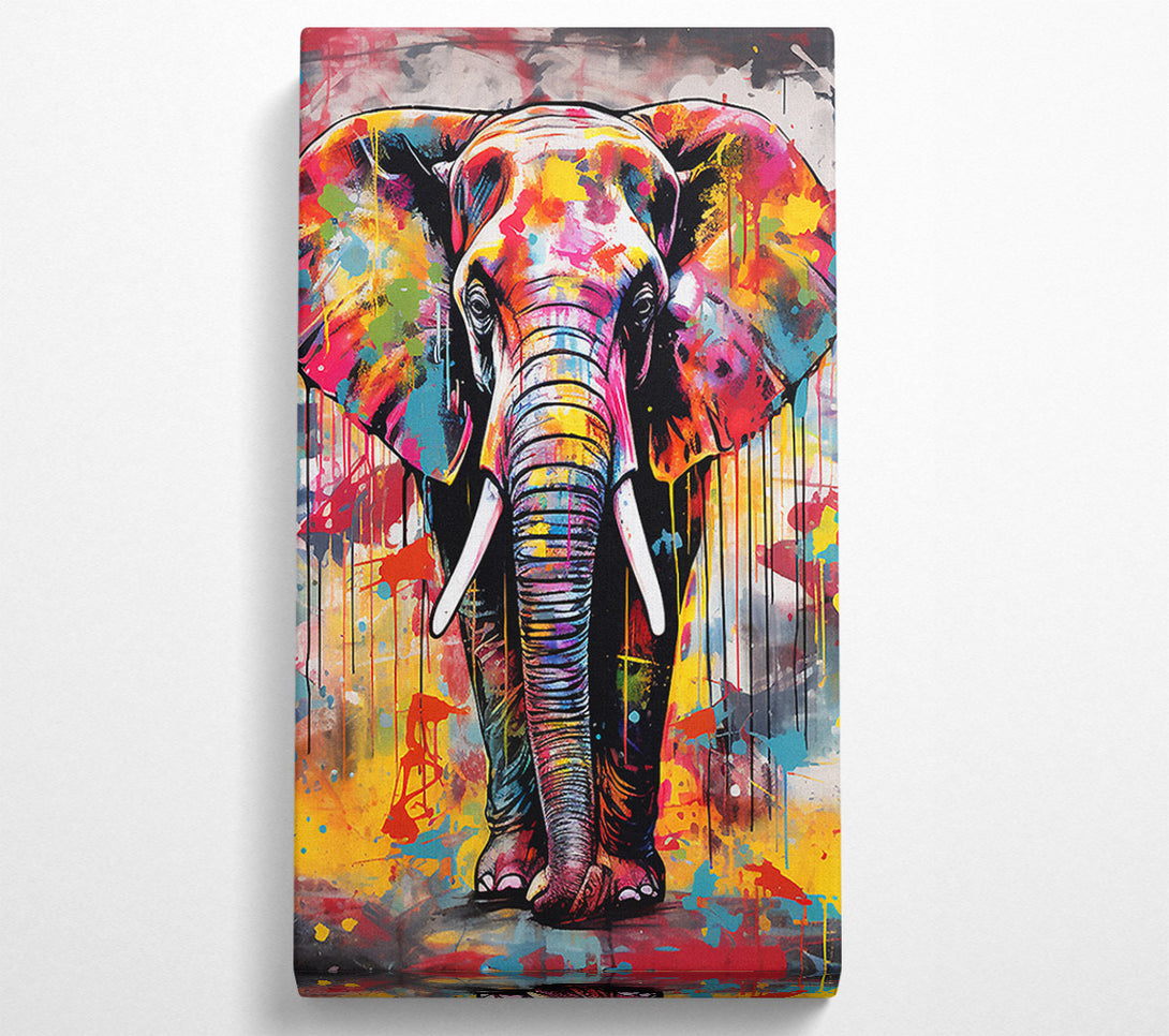  A Canvas Print of Elephant Paint Splash Canvas Print