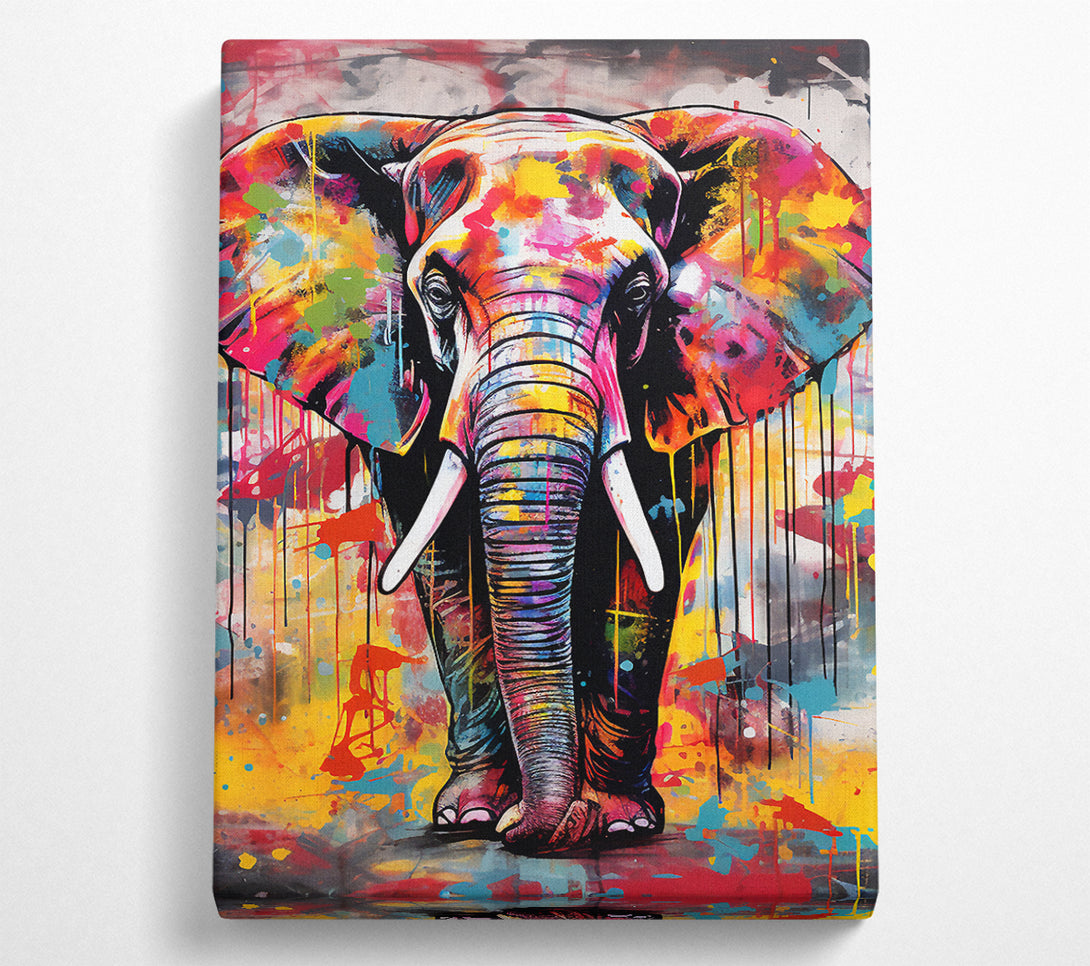 A Canvas Print of Elephant Paint Splash Canvas Print