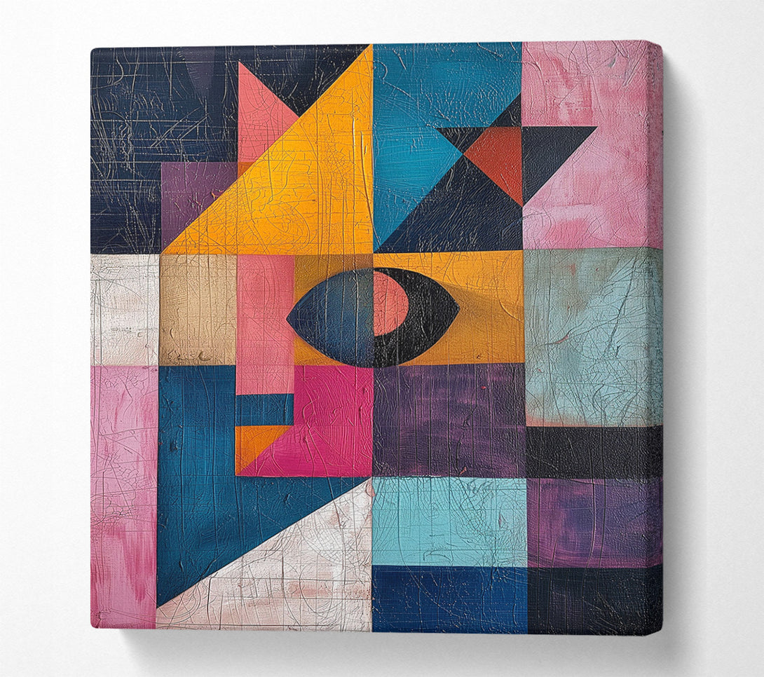  A Canvas Print of Eye In The Squares Canvas Wall Art