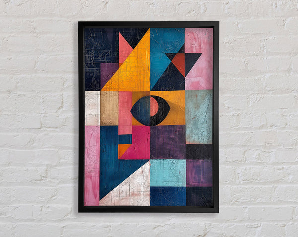 Eye In The Squares Framed Print