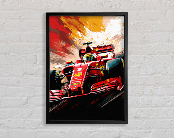 F1 Racer Framed Print