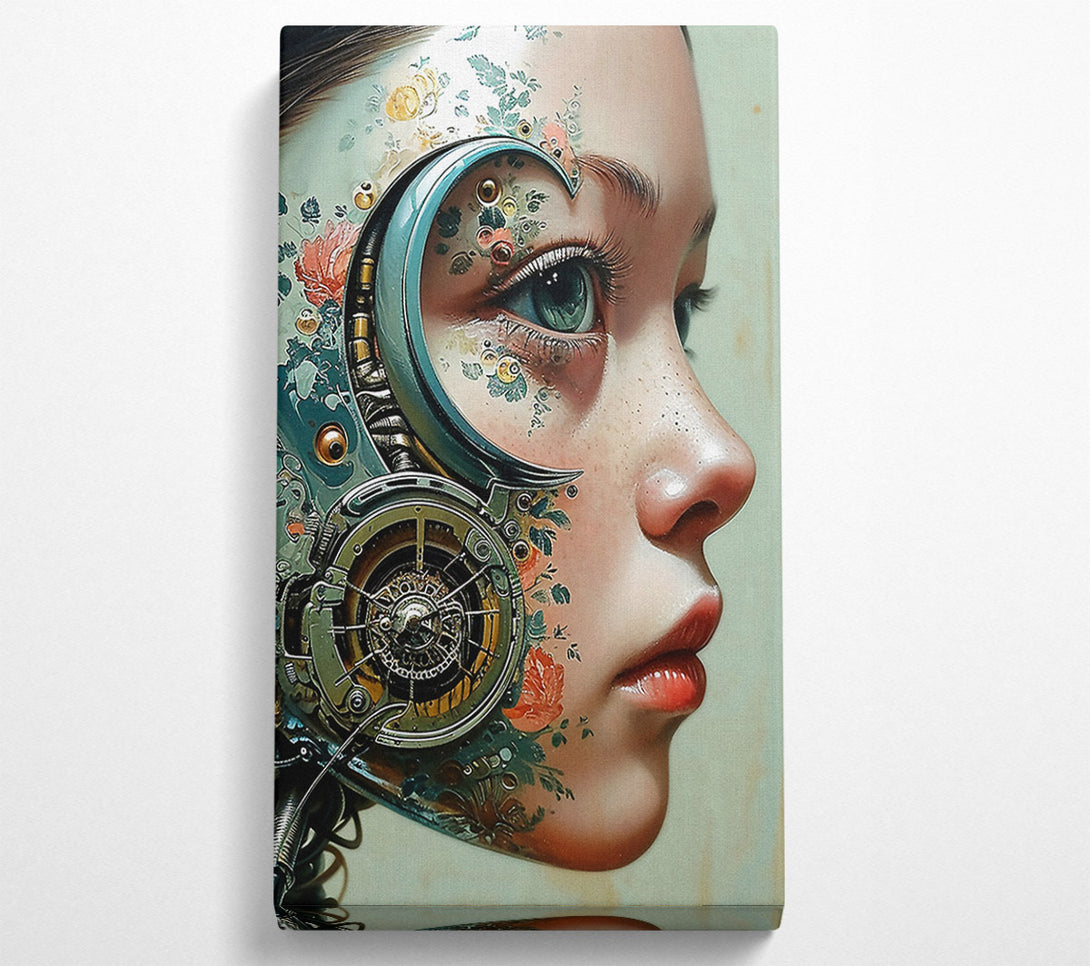  A Canvas Print of Face Mechanical Girl Canvas Wall Art