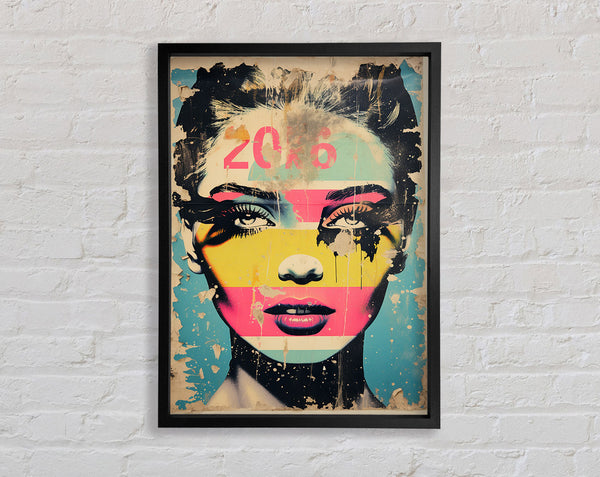 Face Of Woman Urban Framed Print