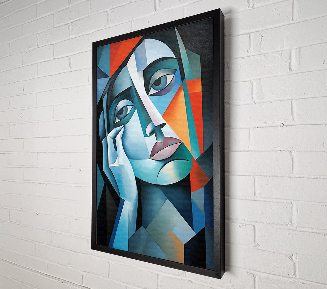  A Canvas Print of Face Shapes Cubism Canvas Art