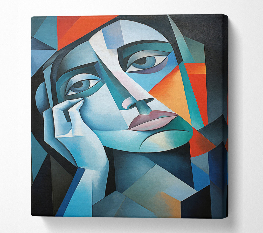  A Canvas Print of Face Shapes Cubism Canvas Art