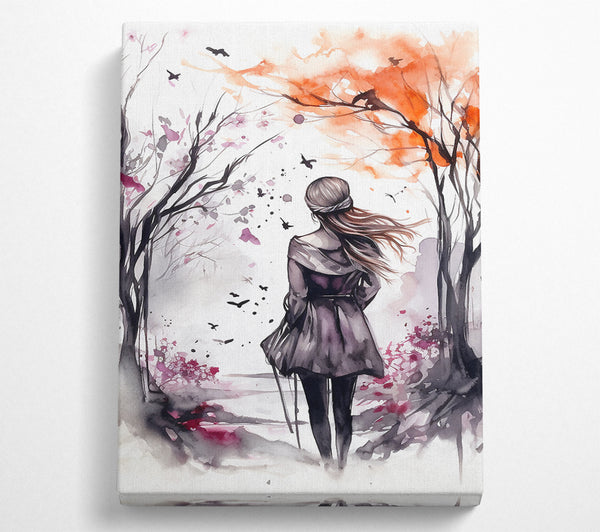  A Canvas Print of Fallen Leaves Canvas Art