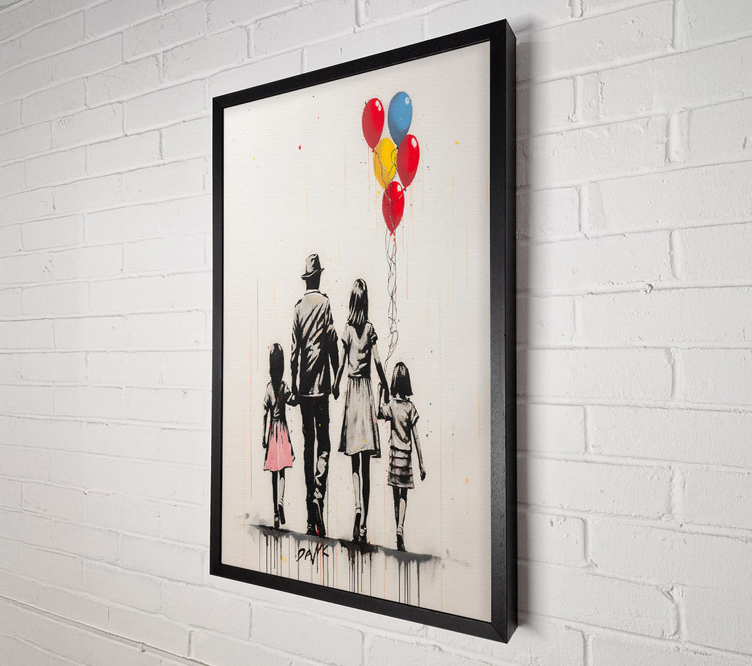  A Canvas Print of Family Balloons Canvas Print