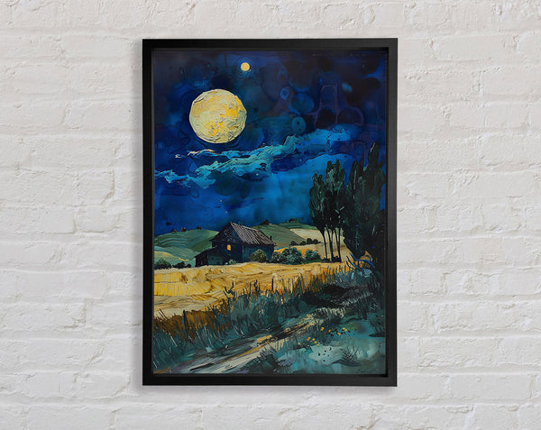 Farm Night Framed Print