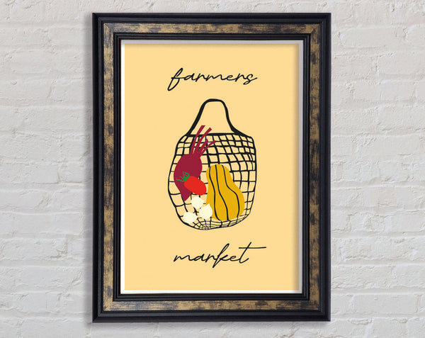 Farmers Market Art Framed Print