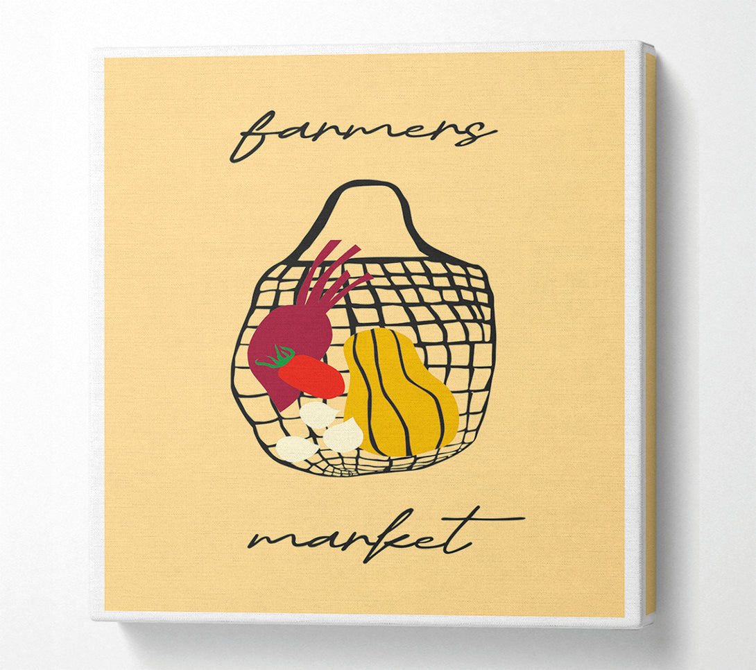  A Canvas Print of Farmers Market Art Canvas Print