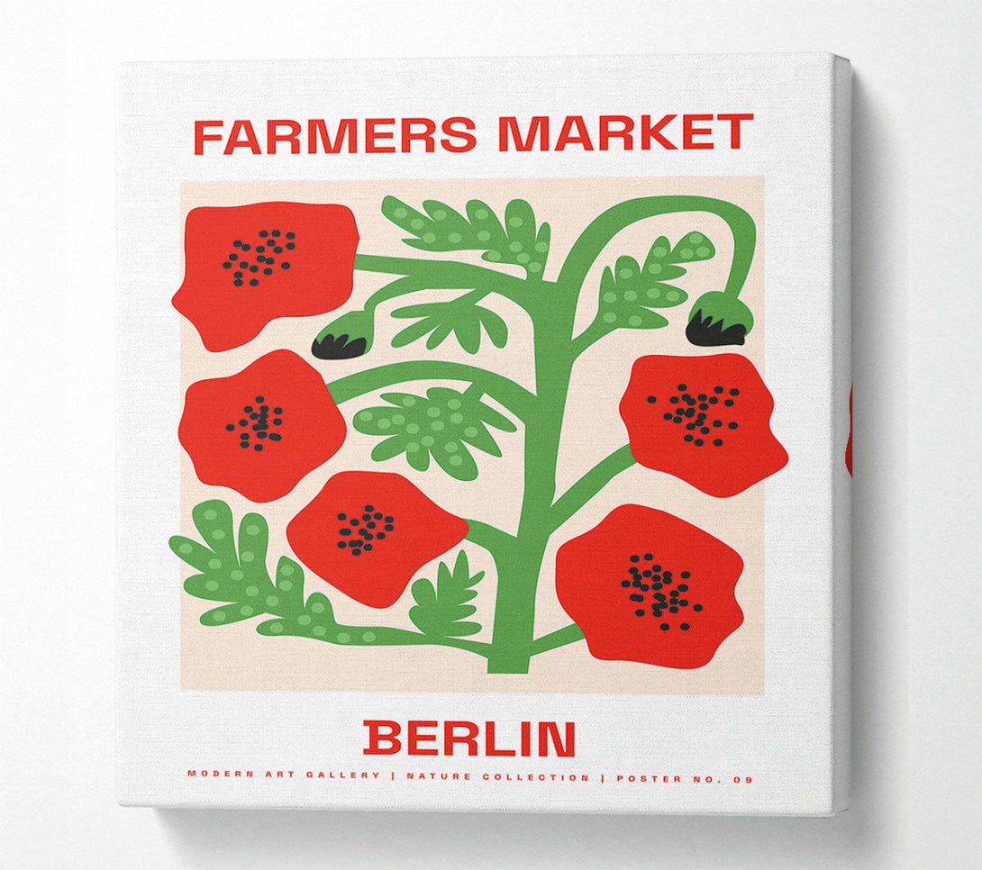  A Canvas Print of Farmers Market Berlin Canvas Print