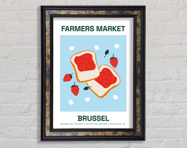 Farmers Market Brussel Framed Print