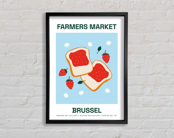 Farmers Market Brussel Framed Print