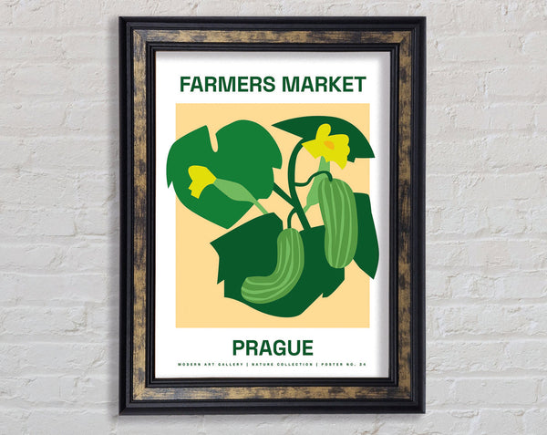 Farmers Market Prague Framed Print