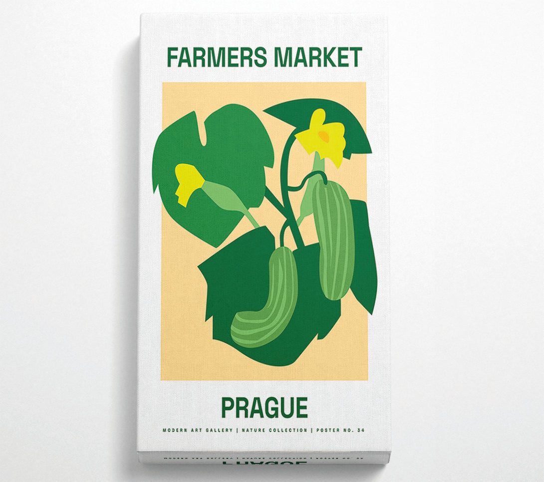  A Canvas Print of Farmers Market Prague Canvas Wall Art