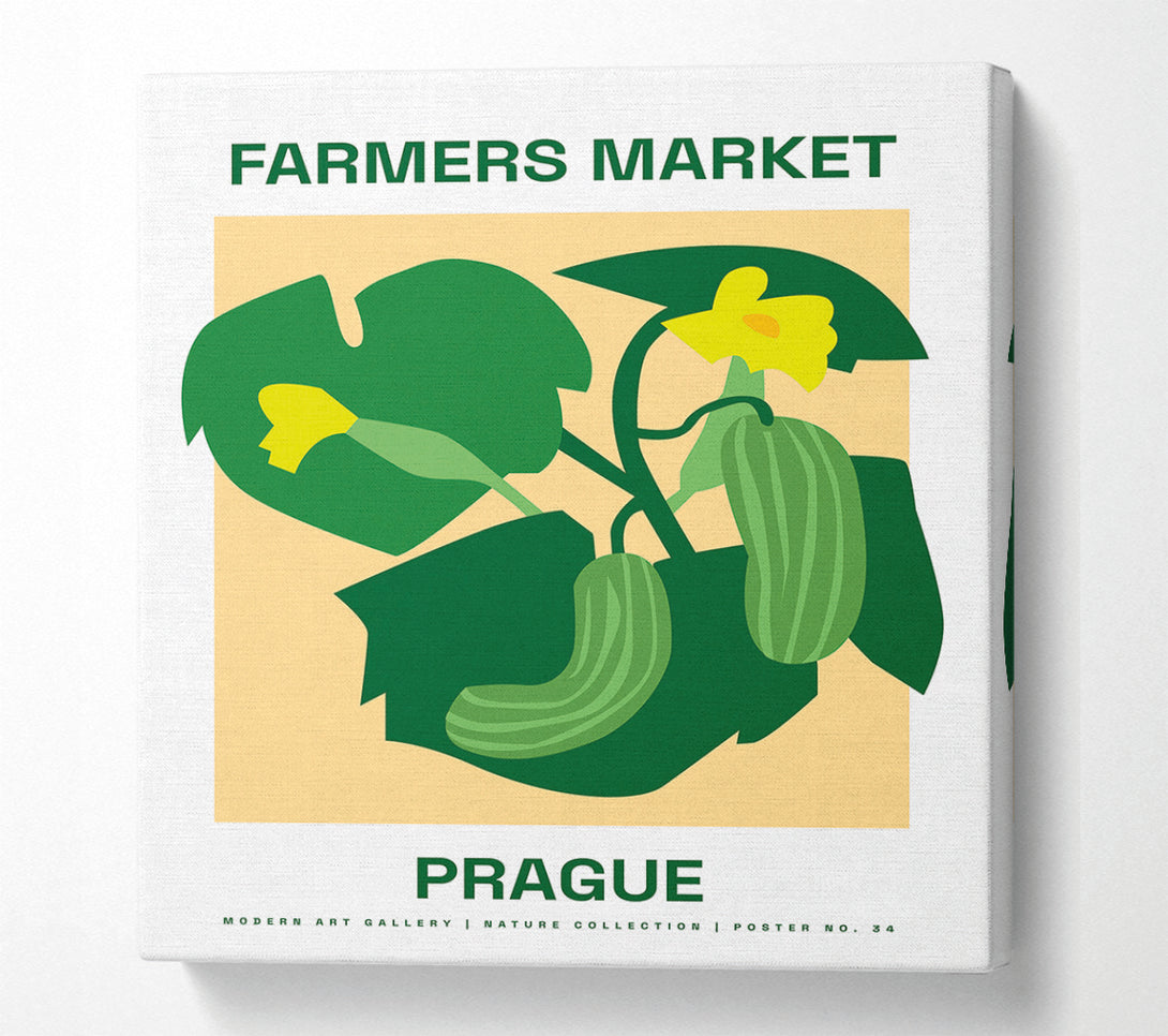  A Canvas Print of Farmers Market Prague Canvas Wall Art
