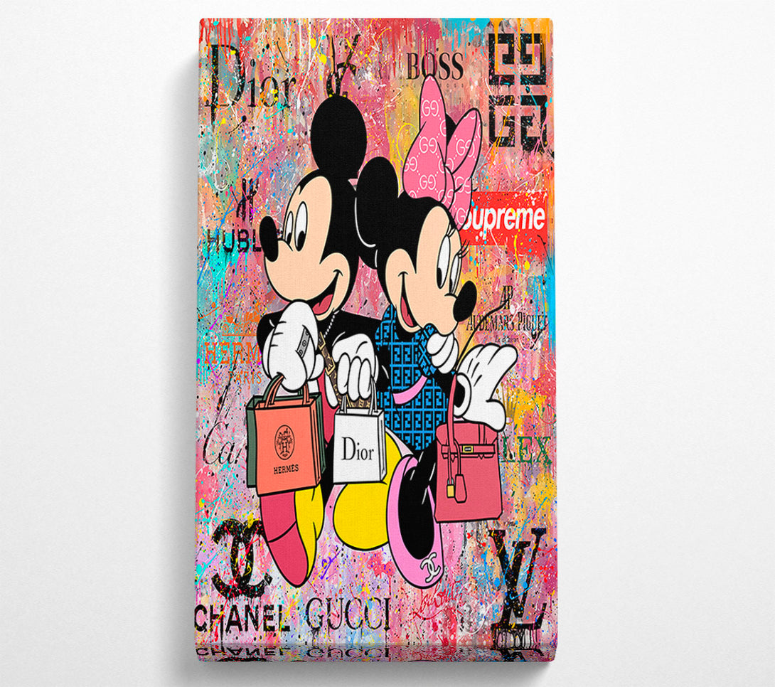  A Canvas Print of Fashion Mice Graffiti Canvas Wall Art