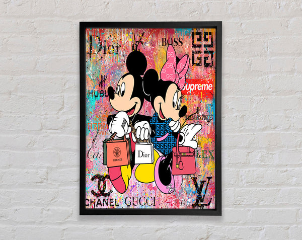 Fashion Mice Graffiti Framed Print