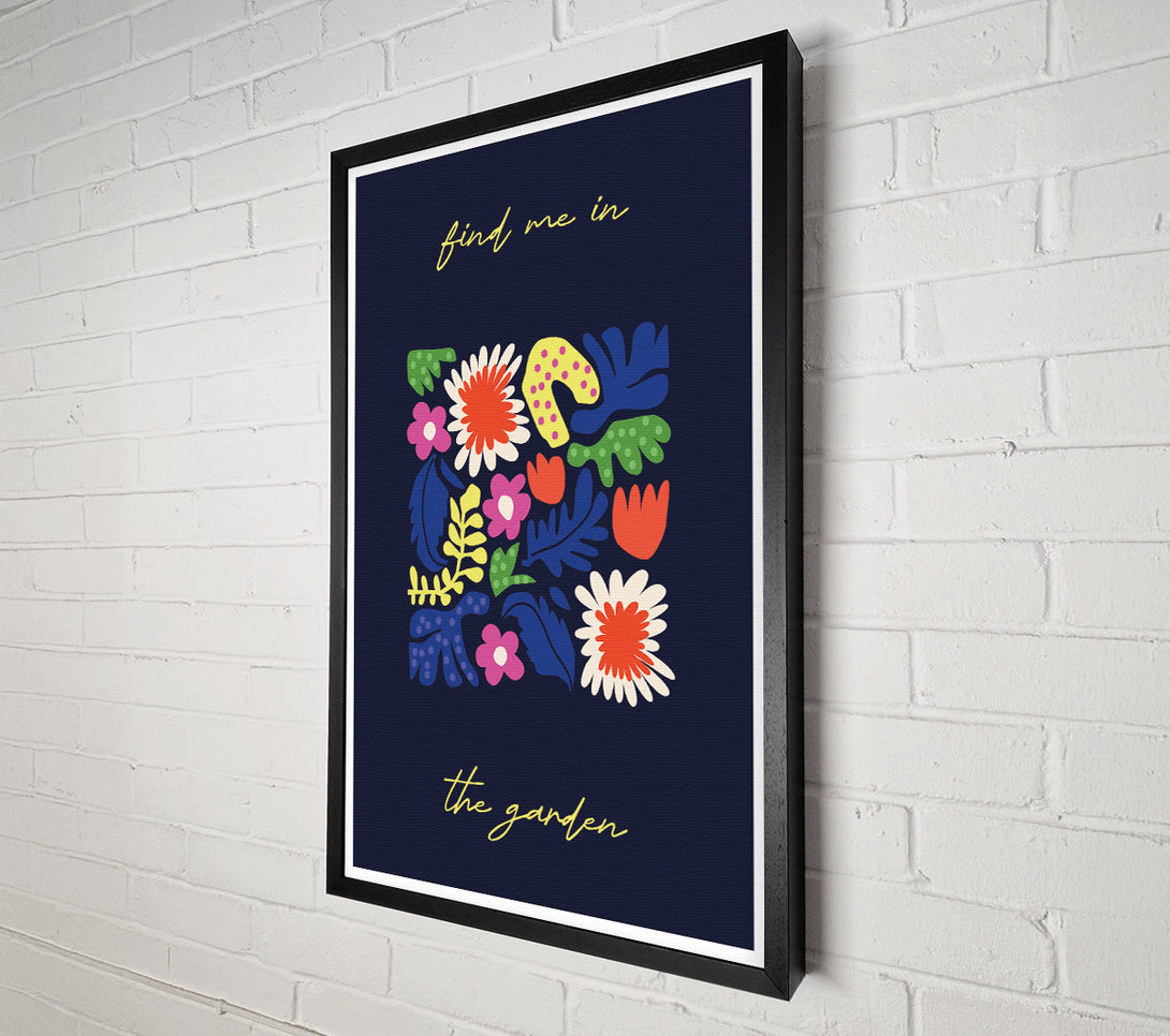  A Canvas Print of Find Me In The Garden Boho Canvas Wall Art