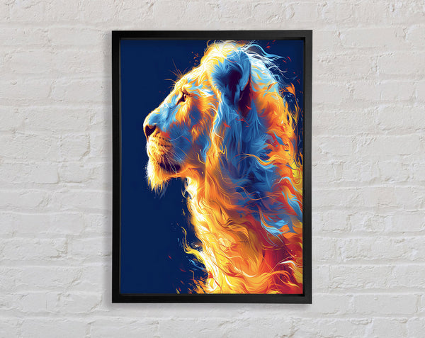 Fire Lion Framed Print