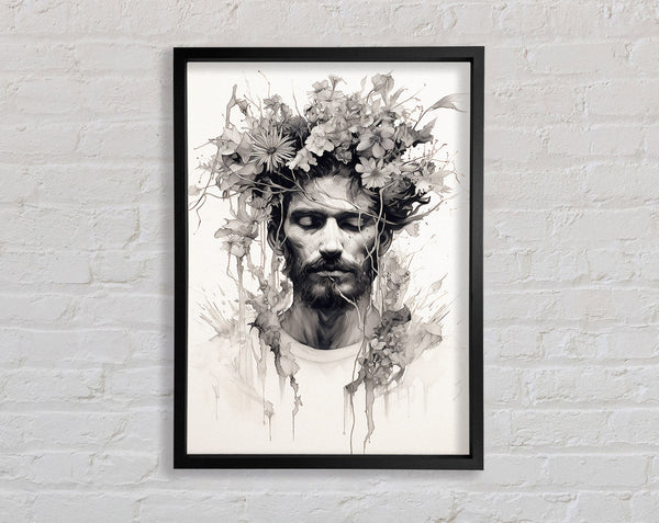 Floral Man Framed Print