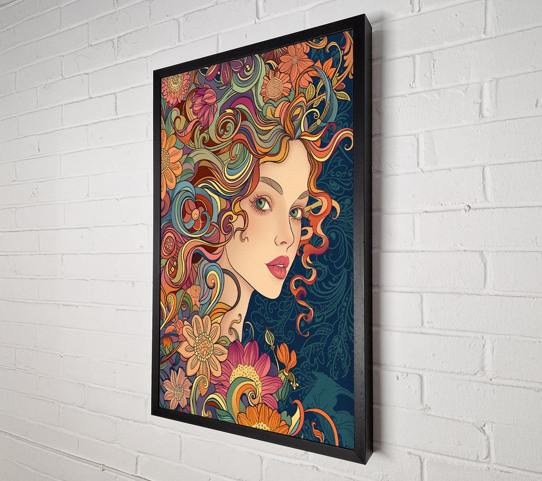  A Canvas Print of Floral Woman Canvas Print