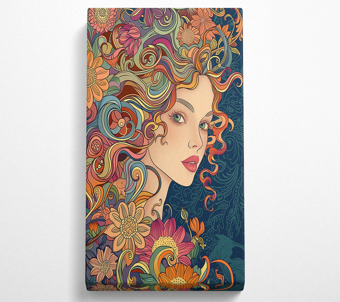  A Canvas Print of Floral Woman Canvas Print