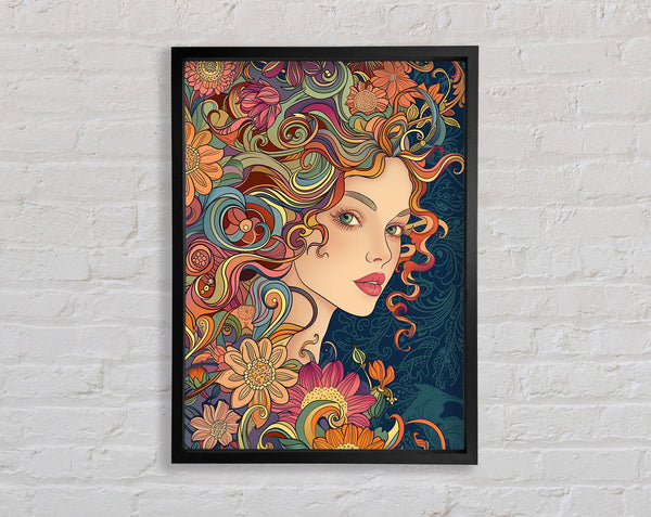 Floral Woman Framed Print