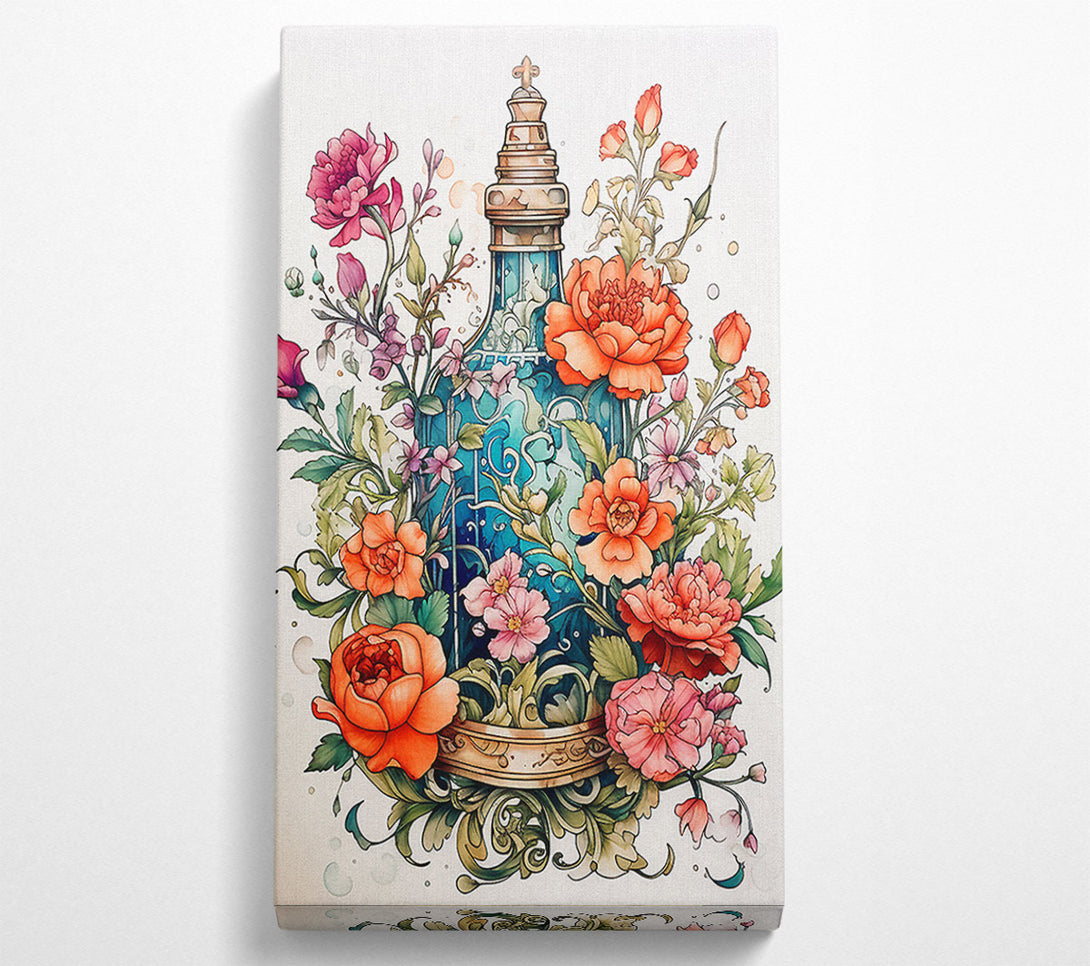  A Canvas Print of Flower Bottle Canvas Wall Art