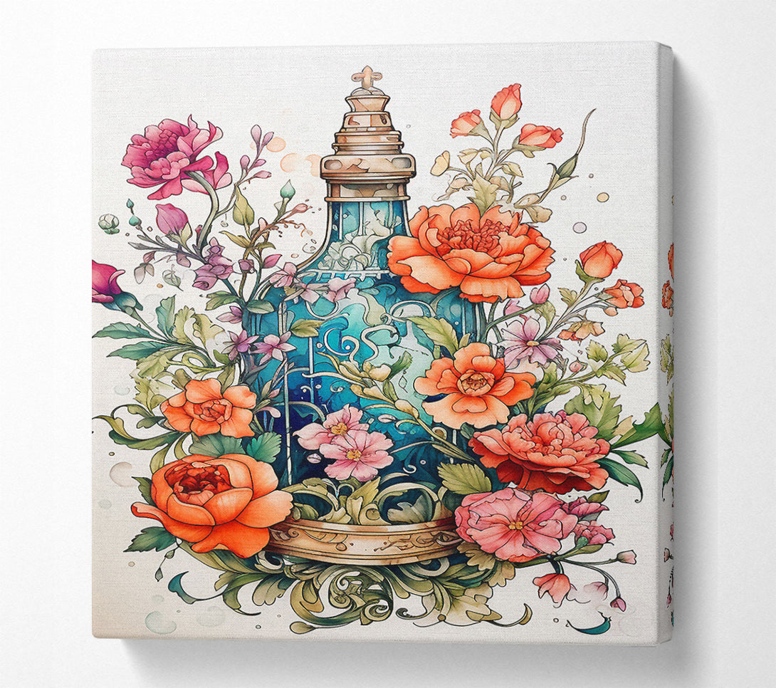  A Canvas Print of Flower Bottle Canvas Wall Art