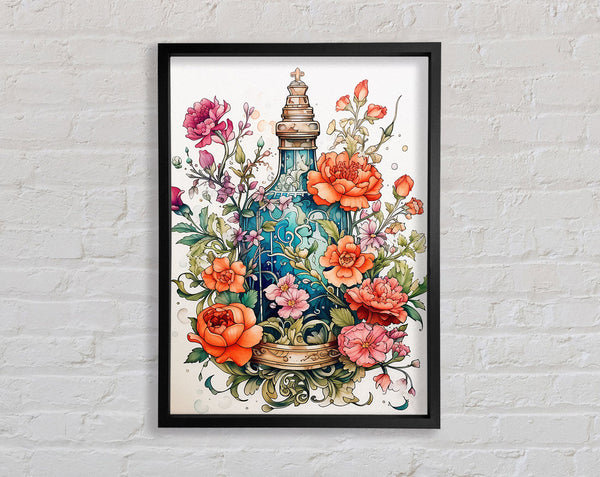 Flower Bottle Framed Print