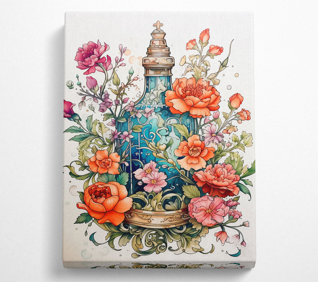  A Canvas Print of Flower Bottle Canvas Wall Art