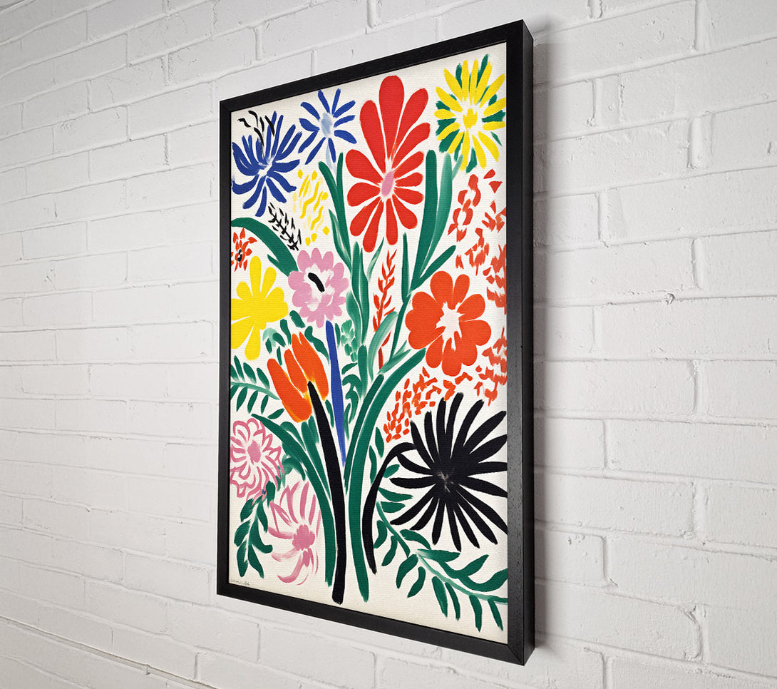  A Canvas Print of Flower Brush Strokes Canvas Art