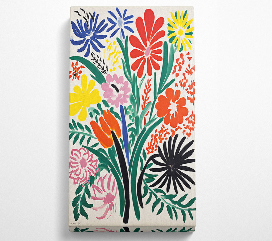  A Canvas Print of Flower Brush Strokes Canvas Art