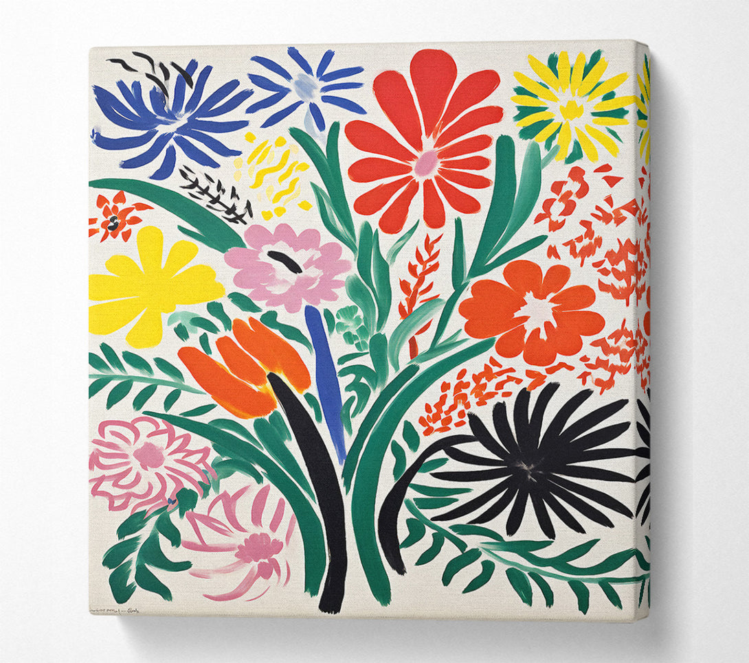  A Canvas Print of Flower Brush Strokes Canvas Art