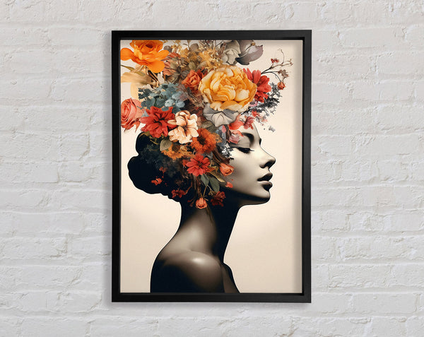 Flower Hair Fashion Framed Print