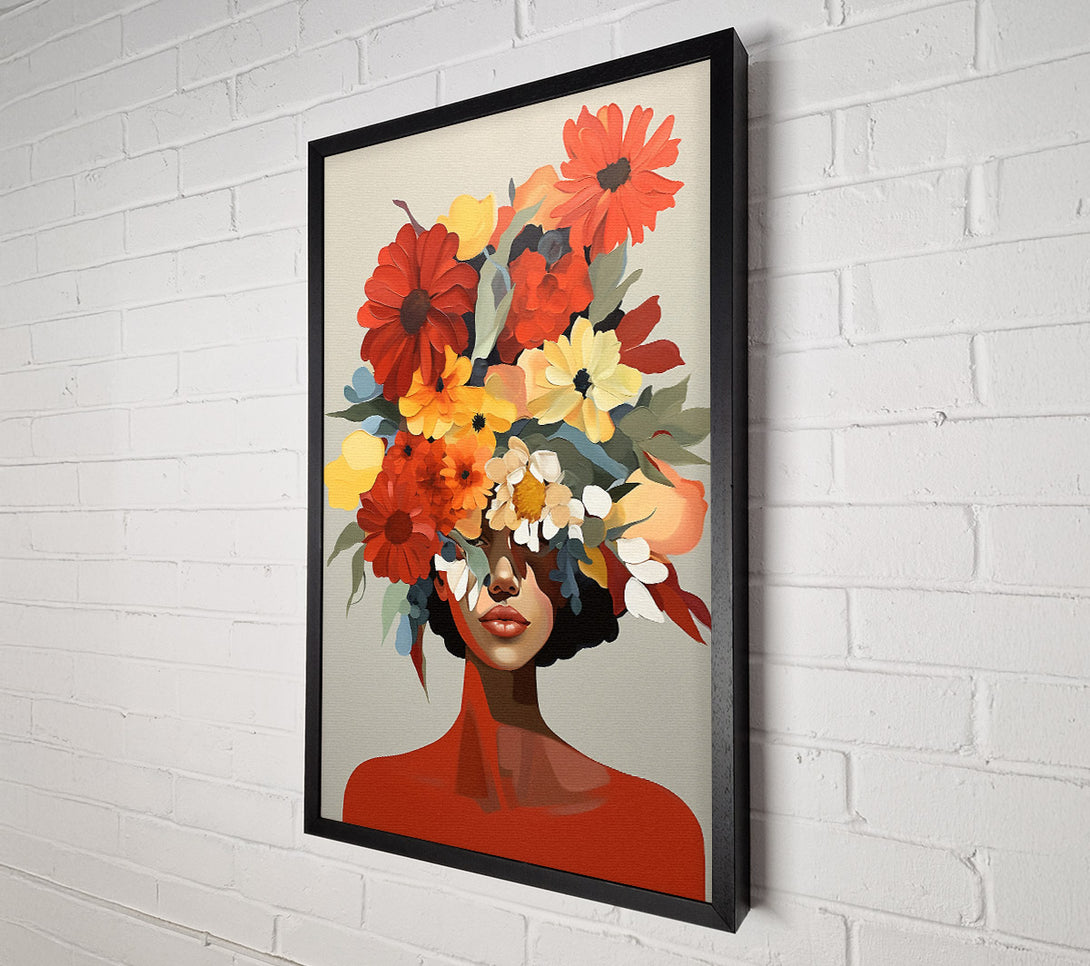  A Canvas Print of Flower Head Lady Canvas Print