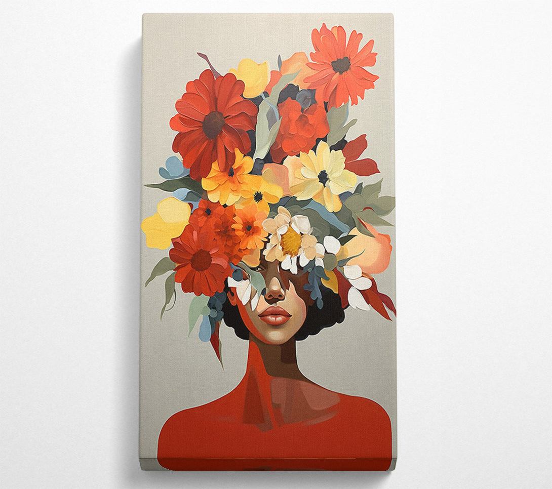  A Canvas Print of Flower Head Lady Canvas Print