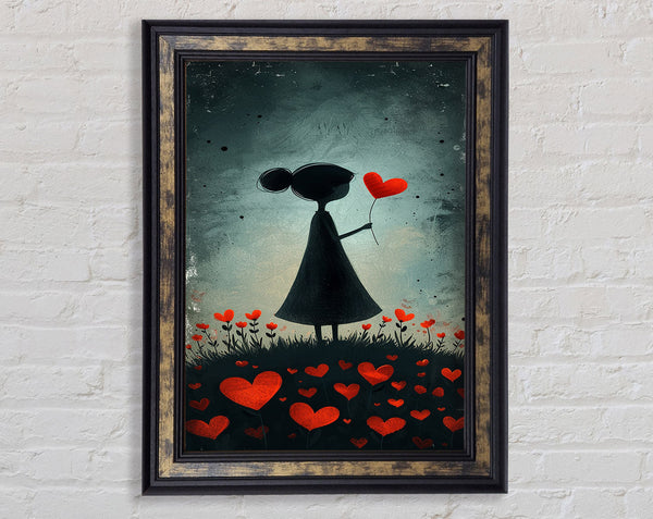 Flower Heart Framed Print