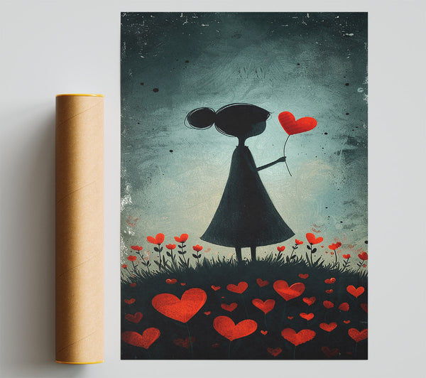Flower Heart Giclee Print