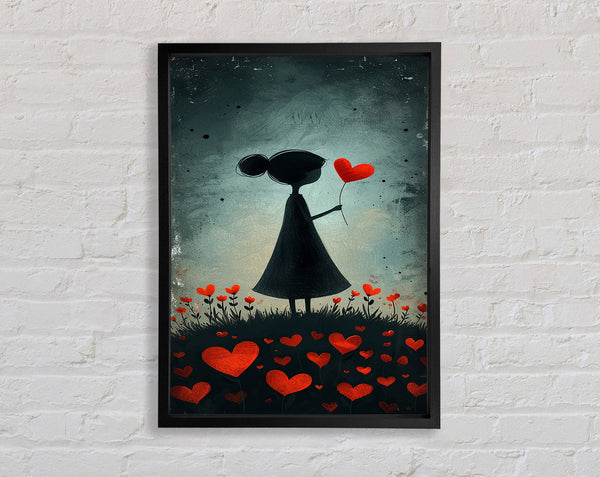 Flower Heart Framed Print