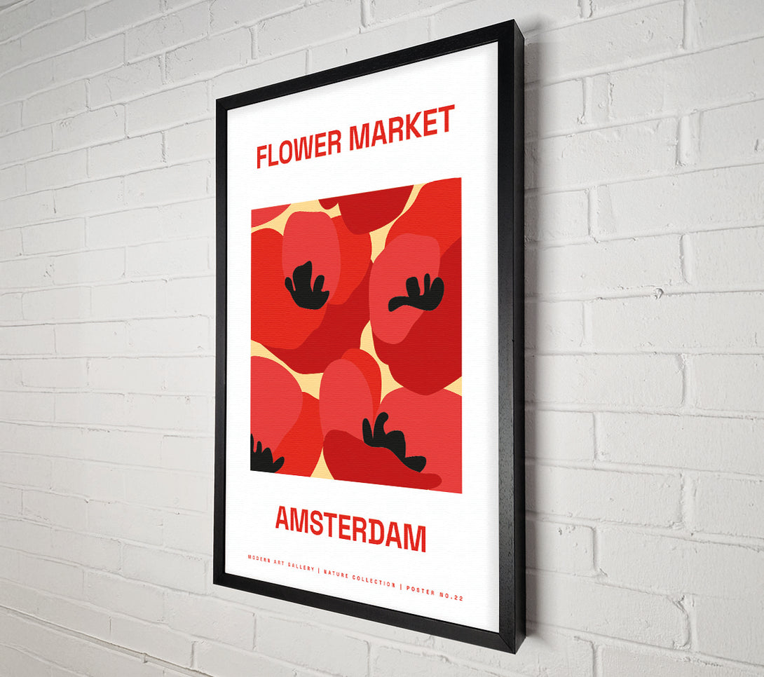  A Canvas Print of Flower Market Amsterdam Canvas Wall Art