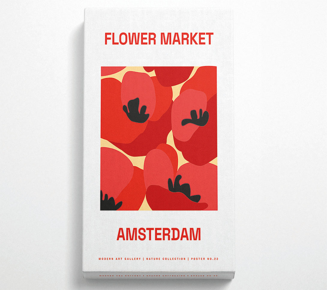  A Canvas Print of Flower Market Amsterdam Canvas Wall Art